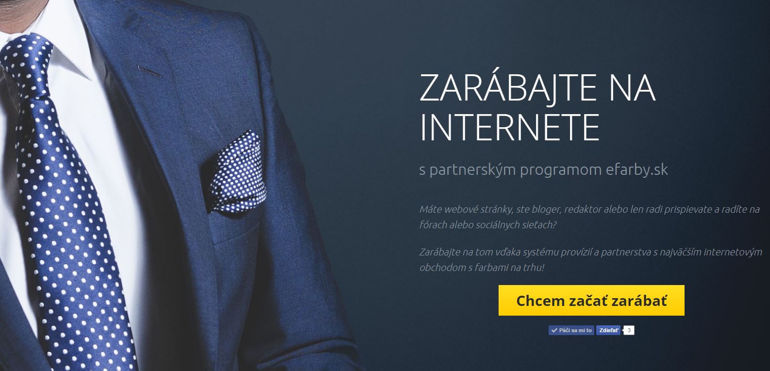 Zarábajte na internete vďaka partnerskému (affiliate) programu od efarby.sk