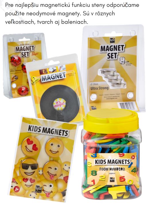 magnetky na magnetickú farbu